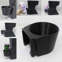 Image 2 of Single and Dual Cup Holder Accessory for 1988-1991 Honda EF Civic Factory Arm Rest