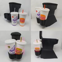 Image 13 of Single and Dual Cup Holder Accessory for 1988-1991 Honda EF Civic Factory Arm Rest
