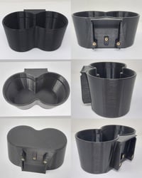 Image 7 of Single and Dual Cup Holder Accessory for 1988-1991 Honda EF Civic Factory Arm Rest