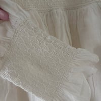 Image 5 of AJE Aegina Dress. Silk Cotton Mini, Long Sleeve Embroidered Tassel. Size 8