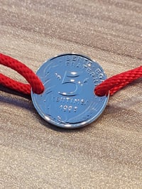 Image 2 of Commande sur mesure : bracelet ajustable 5 centimes plaqué or  1993