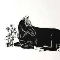Image 2 of Horse Linocut Print
