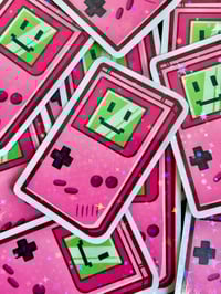 Image 1 of Pink Gameboy 2" Holographic Sticker