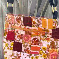 Image 5 of Retro Glow Handmade Shoulder Bag Upcycled Vintage Fabrics & Denim