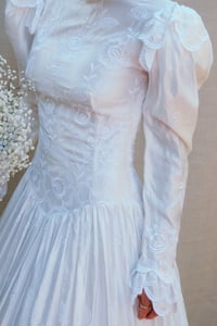 Image 5 of Vintage 80s basque waist wedding dress