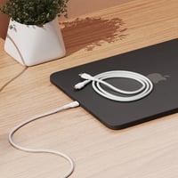 Image 2 of EFM USB-C Braided Cable Twin Pack - 1M With 60W Power Throughput - White