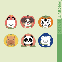 Image 2 of Fruit Animals Mini Charms
