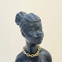 Image 5 of Sculpture en plâtre jeune femme africaine 1930s signée PAGLIAI 