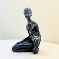 Image 2 of Sculpture en plâtre jeune femme africaine 1930s signée PAGLIAI 