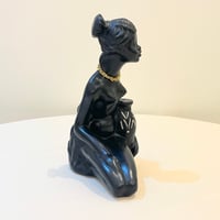 Image 7 of Sculpture en plâtre jeune femme africaine 1930s signée PAGLIAI 