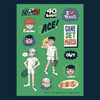 TENNIS - A6 sticker sheet