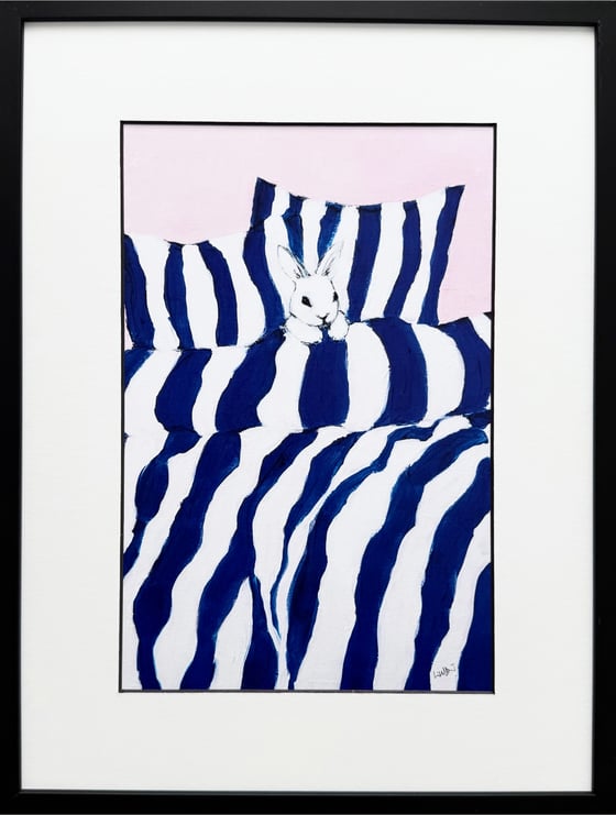 Image of A5/A4/A3 Print # The rabbit who wants to sleep in your bed- 100KR/250KR/500KR