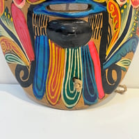Image 7 of Grand masque mexicain vintage en terre cuite peint à la main – Années 70 - 80
