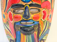 Image 6 of Grand masque mexicain vintage en terre cuite peint à la main – Années 70 - 80