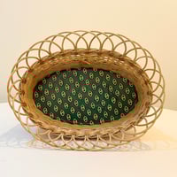 Image 6 of Corbeille ovale en osier tressé vintage – Années 1960 - Panier