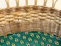 Image 9 of Corbeille ovale en osier tressé vintage – Années 1960 - Panier
