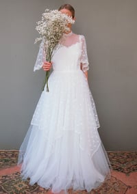 Image 1 of Incredible vintage 70s wedding dress
