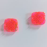 Image 5 of Selenium Pink Doily Stud Earrings 3