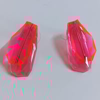 Image 1 of Selenium Pink Hydrangea Stud Earrings with Rose Pink