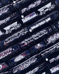 Image 4 of GRAFFITI SHIRT - Navy & Dark Red