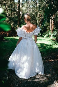 Image 2 of Vintage 80s 90s wedding dress with subtle beading