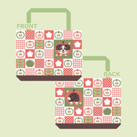 Image 2 of Apple Dog Zipper Tote Bag