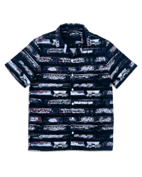 Image 1 of GRAFFITI SHIRT - Navy & Dark Red
