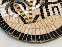 Image 3 of Plaque murale vintage en mosaïque style romain antique - Palmiers, maison bédouine 