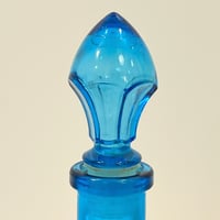 Image 4 of Bouteille vintage en verre bleu - Made in Belgium 1960 1970 - Carafe
