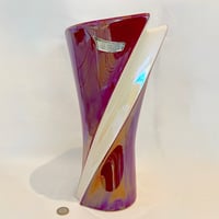 Image 1 of XXL Vase Verceram en céramique d’art, années 50/60, émail rouge bordeaux irisé