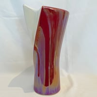 Image 6 of XXL Vase Verceram en céramique d’art, années 50/60, émail rouge bordeaux irisé