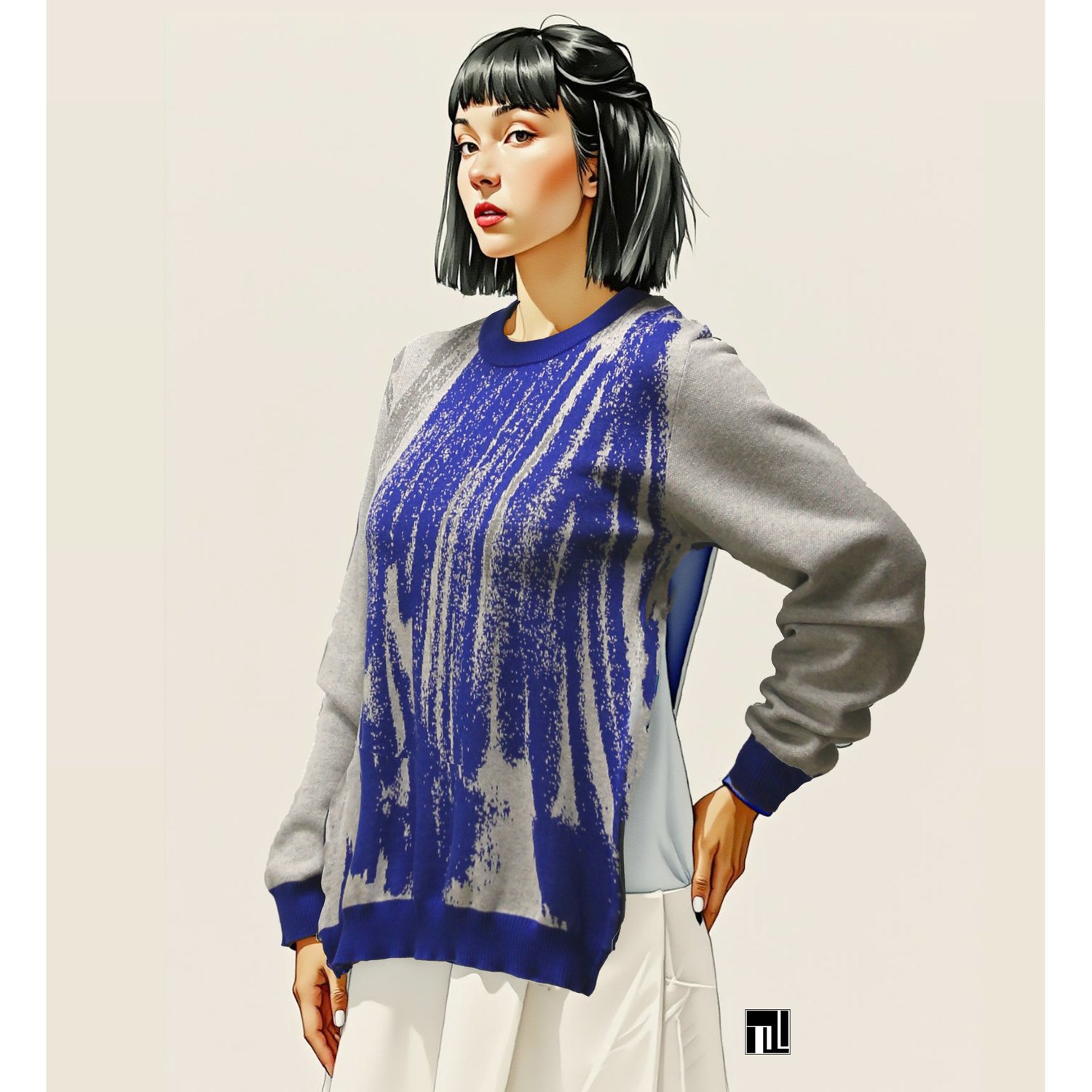 Image of JACQUARD FRONT SWEATER H4_2025 SBC