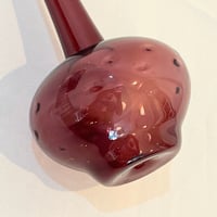 Image 3 of Vase soliflore allemand Lauscha Thuringe Glaskunst RDA verre fin prune vintage 1960s