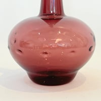 Image 5 of Vase soliflore allemand Lauscha Thuringe Glaskunst RDA verre fin prune vintage 1960s