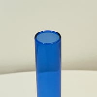 Image 3 of Vase soliflore allemand Lauscha Thuringe Glaskunst RDA verre fin bleu  vintage 1960s