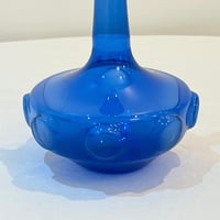 Image 5 of Vase soliflore allemand Lauscha Thuringe Glaskunst RDA verre fin bleu  vintage 1960s