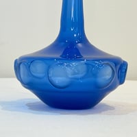 Image 4 of Vase soliflore allemand Lauscha Thuringe Glaskunst RDA verre fin bleu  vintage 1960s