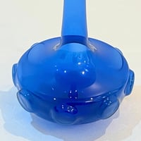 Image 6 of Vase soliflore allemand Lauscha Thuringe Glaskunst RDA verre fin bleu  vintage 1960s