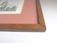 Image 11 of Antique St Paul's Cathedral Miniature Engraving Print in Wooden Frame Sized 11 1/8 x 8 1/8 ins