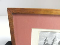 Image 9 of Antique St Paul's Cathedral Miniature Engraving Print in Wooden Frame Sized 11 1/8 x 8 1/8 ins