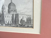 Image 7 of Antique St Paul's Cathedral Miniature Engraving Print in Wooden Frame Sized 11 1/8 x 8 1/8 ins