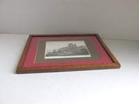 Image 5 of Antique Corfe Castle Dorset Miniature Engraving Print in Wooden Frame Sized 11 x 8 1/8 ins