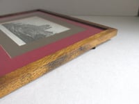 Image 8 of Antique Corfe Castle Dorset Miniature Engraving Print in Wooden Frame Sized 11 x 8 1/8 ins