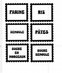 Image 1 of LOT de 6 étiquettes pour bocaux 