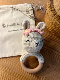 Image 1 of Handmade Bunny Rattle – Perfect for a Baby Shower