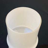 Image 6 of  Vase design vintage en verre opalin blanc Karl Friedrich Glas - Allemagne - Années 1960–70