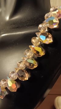 Image 13 of STUNNING PINK CRYSTAL TEARDROP NECKLACE AND EARRING SET