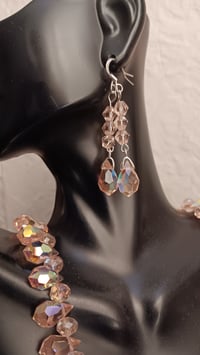 Image 14 of STUNNING PINK CRYSTAL TEARDROP NECKLACE AND EARRING SET