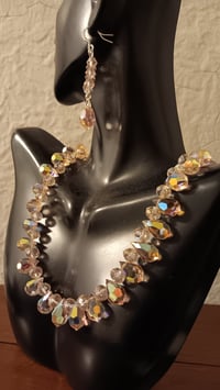 Image 15 of STUNNING PINK CRYSTAL TEARDROP NECKLACE AND EARRING SET