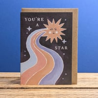 Image 1 of "You're a Star" Mini Card by Sister Paper Co.